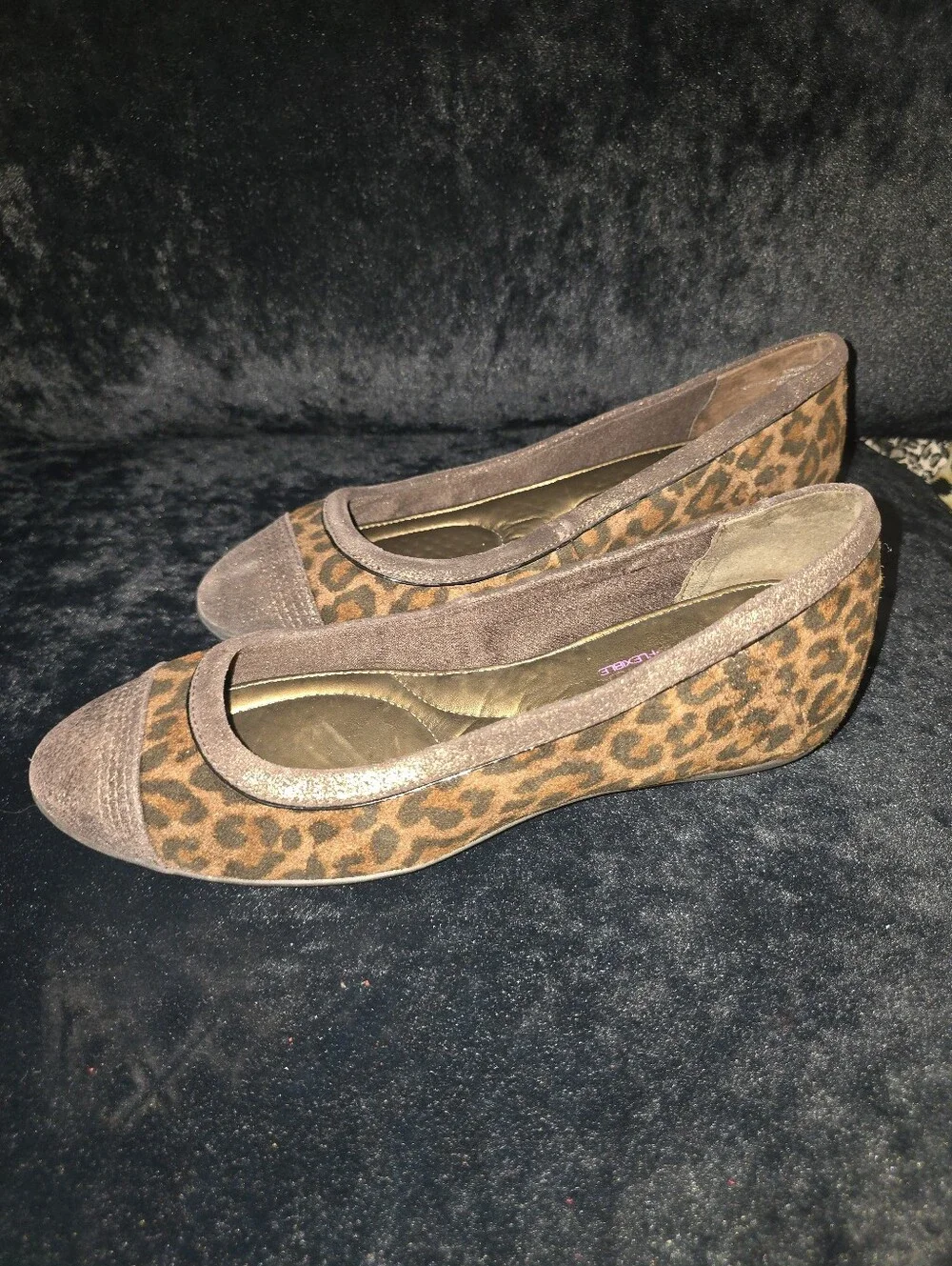 Comfort Plus Brown Leopard Print Soft Flexible Comfort Flats Size